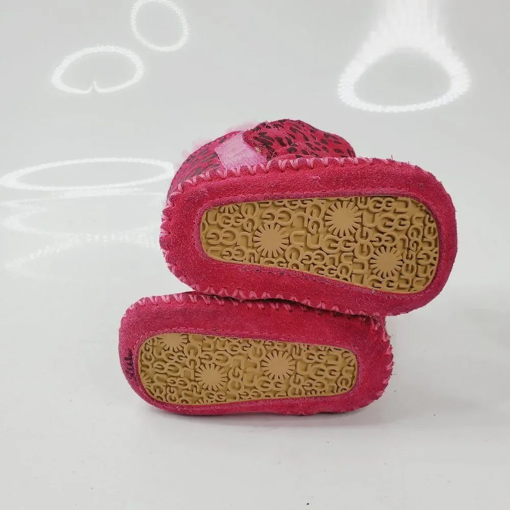 UGG Toddler Pink Infant Cassie Pink Leopard Print Casual‎ Winter Boots Size 0/1
